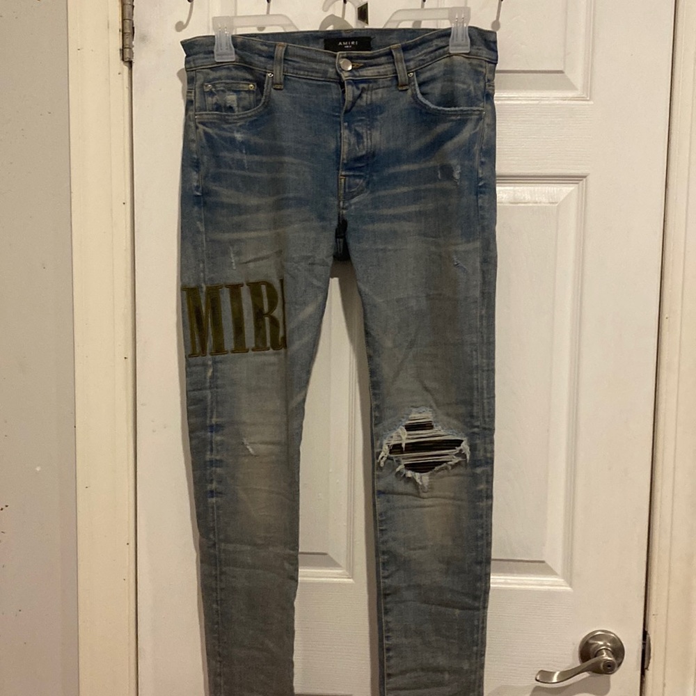 Amiri core appliqué logo jeans, men’s 31